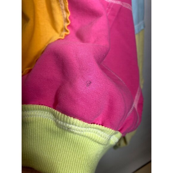 Bibi Women's Color Block French Terry Pullover Sweatshirt Size XL Boutique - Picture 3 of 7